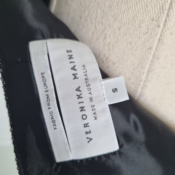 Veronika Maine Black & Grey Tweed Lace Up Cinch Waist Belt Size S - Picture 7 of 7